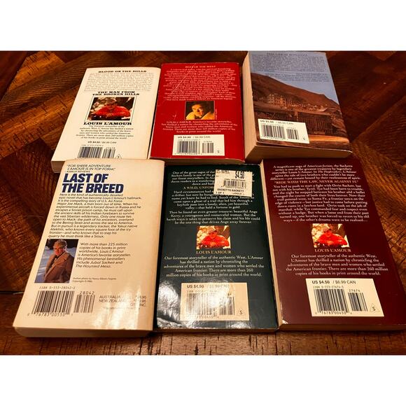 Louis L'Amour Book Lot of 6 Westerns Sacketts, Lode, Breed, Vintage Paperback - Picture 2 of 6
